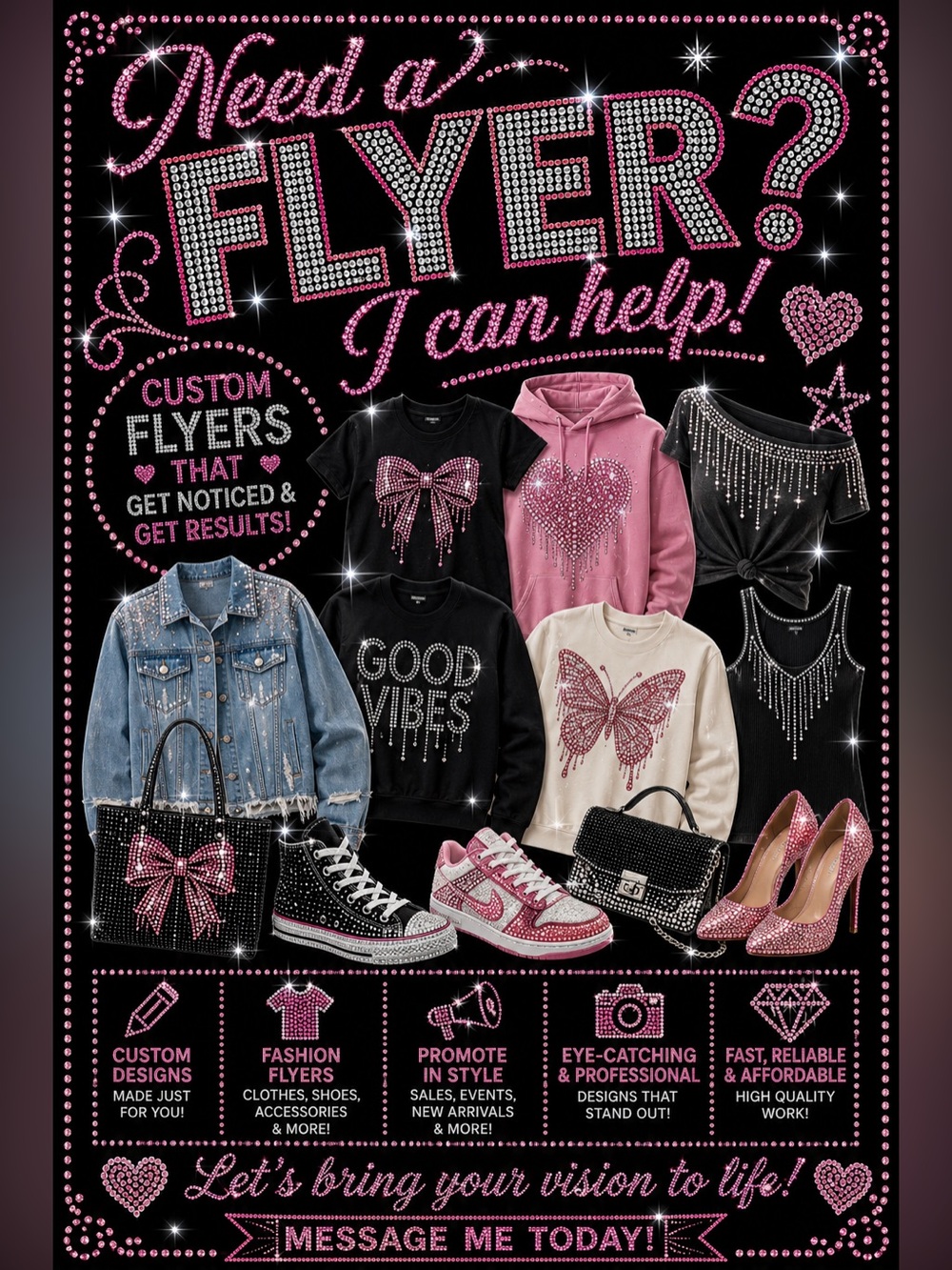 Need a flyer? Let me know. I can make your flyer, logo, t-shirts, posters & more - Picture 3 of 7